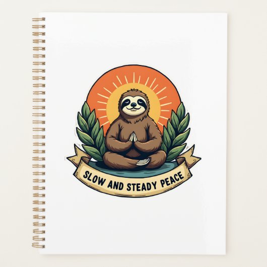 Meditating Sloth Vintage Relaxed Humor Design 2 (Devant)