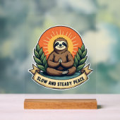 Meditating Sloth Vintage Relaxed Humor Design 2 (Neutre)