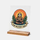 Meditating Sloth Vintage Relaxed Humor Design 2 (Angle)
