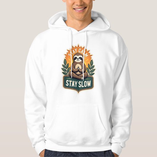 Meditating Sloth Vintage Relaxte Geest T-Shirt 2 (Voorkant)