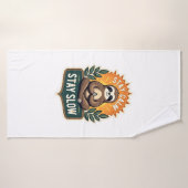 Meditating Sloth Vintage Relaxte Geest T-Shirt 2 Badhanddoek (Badhanddoek)