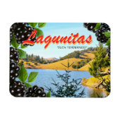"Méditation à Lagunitas" Magnet inspiré par carte  (Horizontal)