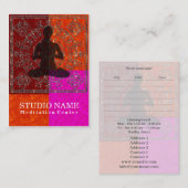 Méditation - Affaires, carte horaire (Devant / Derrière)