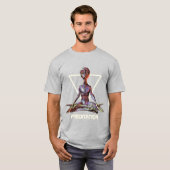Méditation. Alien en pose tranquille T-Shirt (Devant entier)