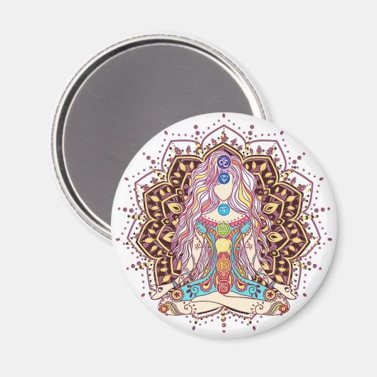 Meditation and Chakra Alignment Magneet (Voorkant / Achterkant)