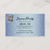 Méditation Bleue Yoga Pose Instructeur Carte de vi (Dos)