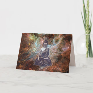 meditation buddha greeting card kaart