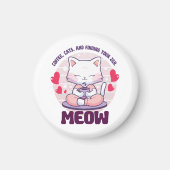 Meditation cat - Kawaii cat Magneet (Voorkant)