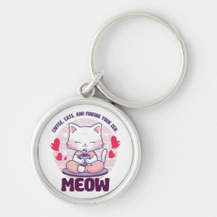 Meditation cat - Kawaii cat Sleutelhanger