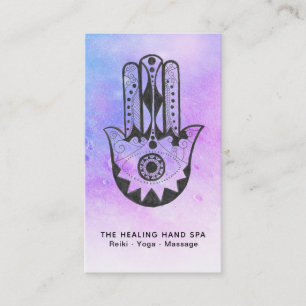 *~* Meditation Center of Moon Hamsa Hand of Fatima Visitekaartje