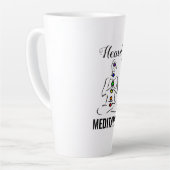 Méditation Chakra Lourdement Méditée Mug Latte (Angle gauche)