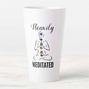 Méditation Chakra Lourdement Méditée Mug Latte