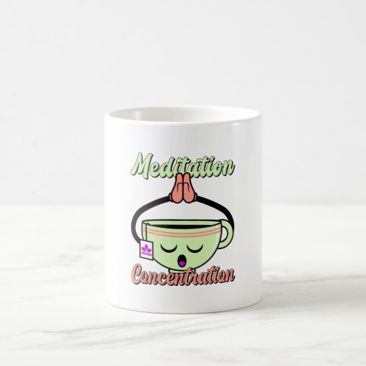Méditation Concentration Cute Café Mug Kawaii (Centre)
