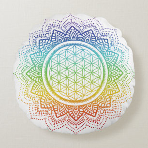 Méditation Coussin Fleur de vie Mandala Chakra
