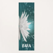 Méditation de fleurs de lotus bleu tapis de yoga (Devant)