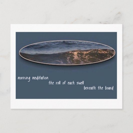 Méditation du matin Carte postale Haiku (Devant)
