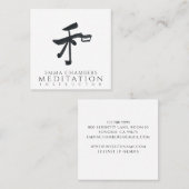 Méditation Enseignant Symbole d'harmonie Carte de  (Devant / Derrière)