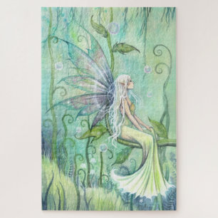 Meditation Fairy Fantasy Artwork van Molly Harriso Legpuzzel