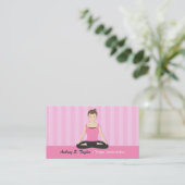 Méditation Femme Yoga Instructeur Carte de visite (Debout devant)
