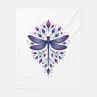 Meditation Fractal Geometry Spiritual Yoga Dragonf Fleece Deken