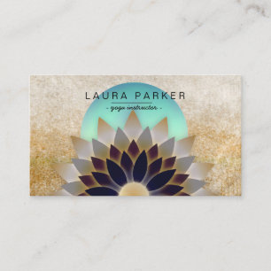 Meditation Holistic Lotus Flower Yoga Instructor Visitekaartje