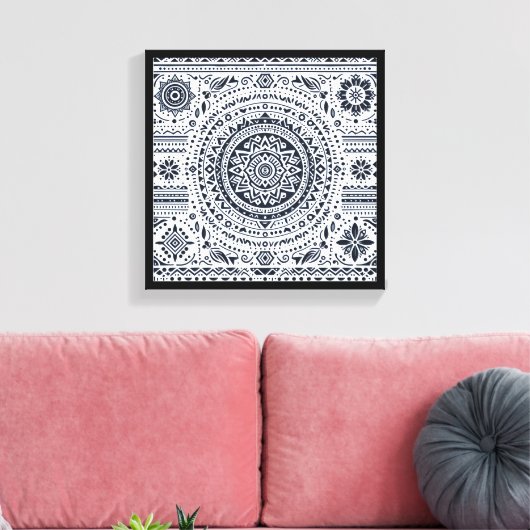 Meditation Mandala Canvas Afdruk (Insitu (Woonkamer))