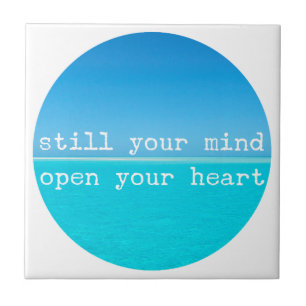 Meditation Mindful Quote: Nog steeds in gedachten, Tegeltje
