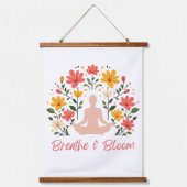 Méditation Respire et Fleur Tapisserie murale (Recto)