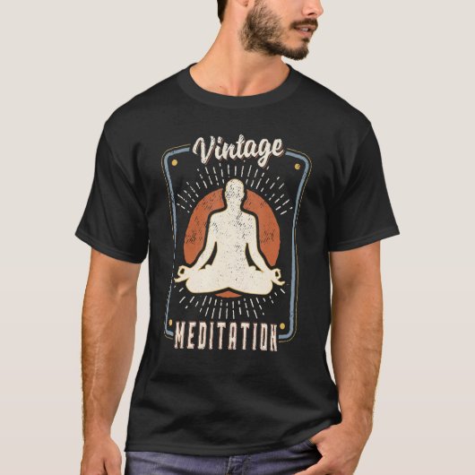 Meditation  Retro Classic Love 1 T-shirt (Voorkant)
