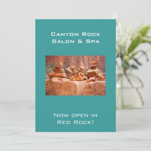 Meditation Rocks gestapeld in Canyon Kaart (Staand voorkant)