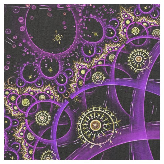 Méditation tissu d'impression de fleur d'or (Fermer)