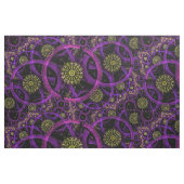 Méditation tissu d'impression de fleur d'or (Fat Quarter)