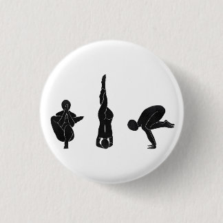 Meditation, yoga, Attitude Ronde Button 3,2 Cm
