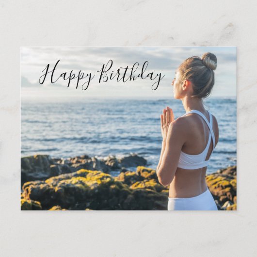 Méditation Yoga Bonne carte d'anniversaire (Devant)