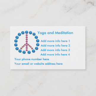 Méditation Yoga Carte de visite de tranquillité