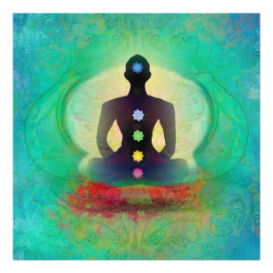 Meditation Yoga Fotouitbreiding Foto Afdruk