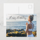 Meditation Yoga Happy Birthday Kaart (Voorkant / Achterkant)