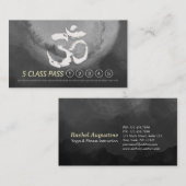 Méditation Yoga Instructeur 5 Classe Pass Fidélité (Devant / Derrière)