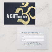 Méditation Yoga Instructeur Certificat cadeau OM (Devant / Derrière)