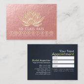 Méditation Yoga Instructeur Classe Pass Fidélité (Devant / Derrière)