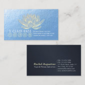 Méditation Yoga Instructeur Classe Pass Fidélité (Devant / Derrière)