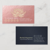 Méditation Yoga Instructeur Classe Pass Fidélité (Devant / Derrière)