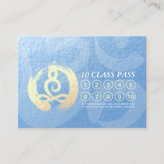 Méditation Yoga Instructeur Classe Pass Fidélité Z (Devant)