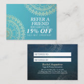 Méditation Yoga Instructeur Gold Mandala Référence (Devant / Derrière)