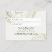 Méditation Yoga Instructeur Gold Mandala Référence (Dos)