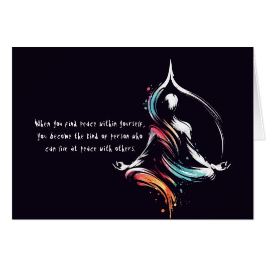 Méditation Yoga Instructeur Lotus Pose Brush Strok (Devant Horizontal)