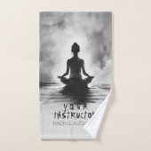 Méditation Yoga Instructeur Lotus Pose Peinture à  (Serviette à main)