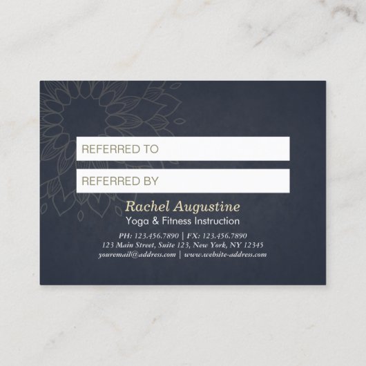 Méditation YOGA Instructeur Référence Gold Mandala (Dos)