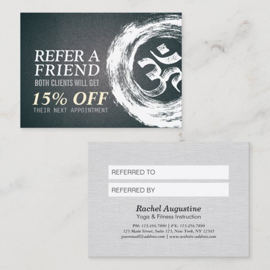 Méditation YOGA Instructeur Référence OM Symboles  (Devant / Derrière)