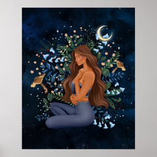Meditation Yoga Pose Print Afbeelding Poster Muur